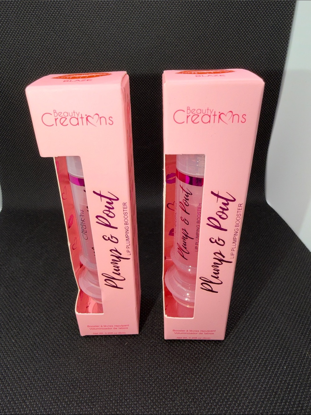 Beauty Creations (2) plump and pout lip plumping boosters in blaze New
